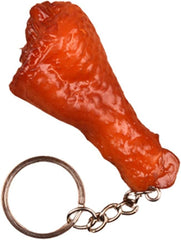 Imitation Food Keychain Fried Chicken Leg Nuggets Wing Keychain for Handbag Purse Car Accessories