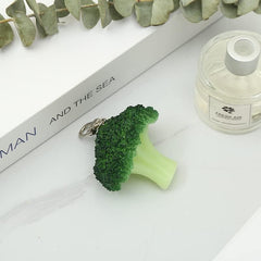 HSYHERE Men Women Creative Interesting Novelty Stylish Mini Simulated Food Orange Shrimp Keychain Key-ring Pendant