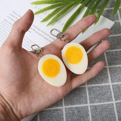 HSYHERE Men Women Creative Interesting Novelty Stylish Mini Simulated Food Orange Shrimp Keychain Key-ring Pendant