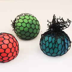 Mesh Squishy Ball Squeeze Grape Ball Relieve Pressure Ball, Colors May Vary, 2PCS