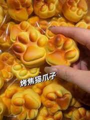 Caramel Kitty Paw Slow Rising Squishy Stress Relief Decompression Toy