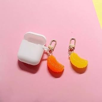 Orange Petal Car Keychain, 2026 New Decorative Fruit Key Holder, Bag Charm Accessory, Men Women Creative Interesting Novelty Stylish Mini Simulated Food Fruit Keychain Key-ring Pendant