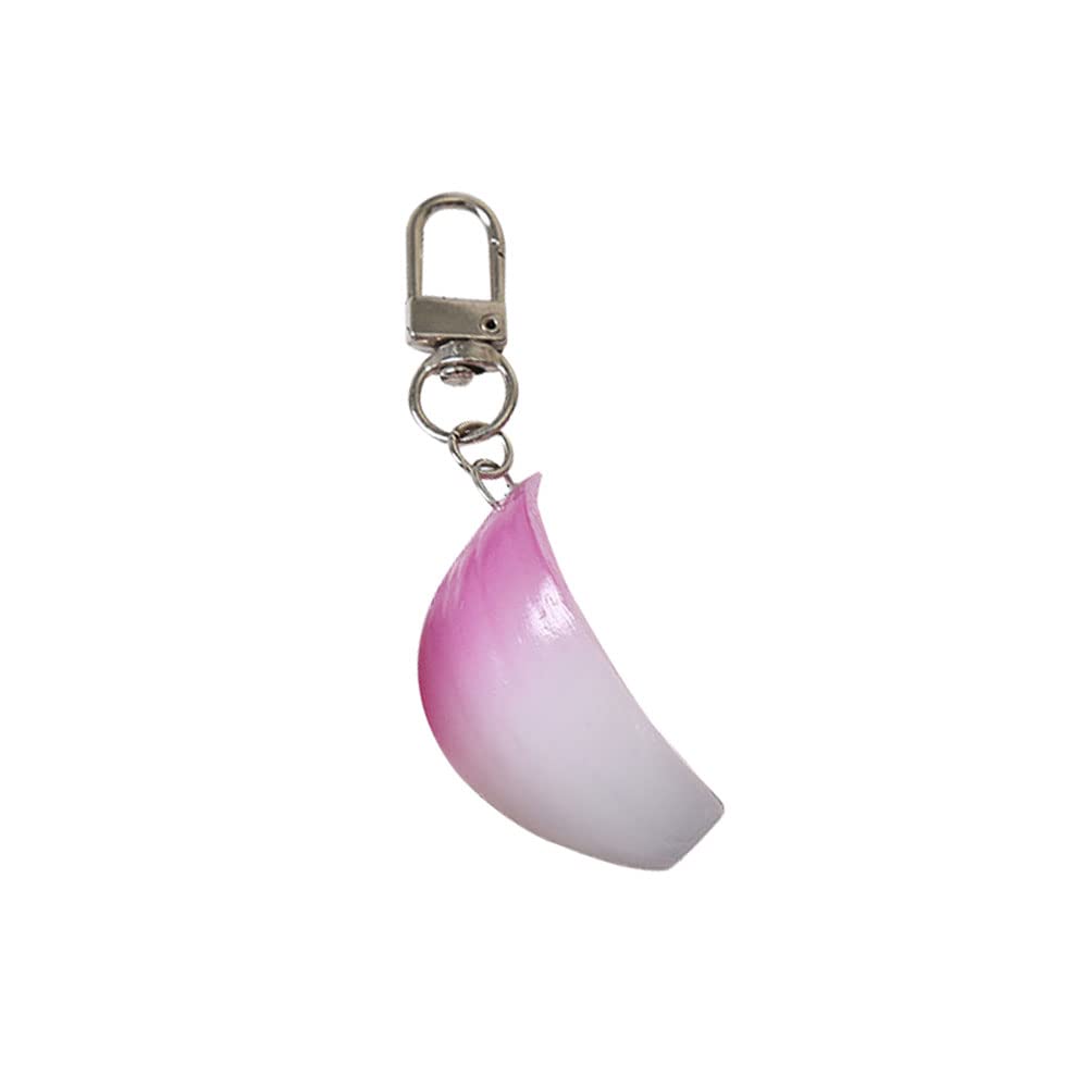 HSYHERE Men Women Creative Interesting Novelty Stylish Mini Simulated Food Orange Shrimp Keychain Key-ring Pendant