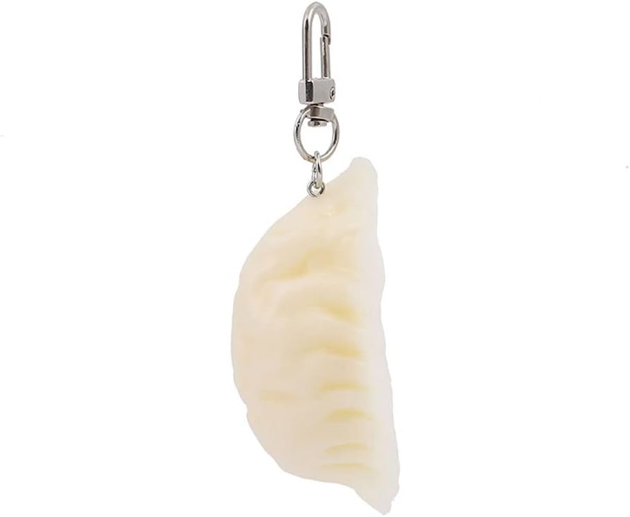 HSYHERE Men Women Creative Interesting Novelty Stylish Mini Simulated Food Orange Shrimp Keychain Key-ring Pendant