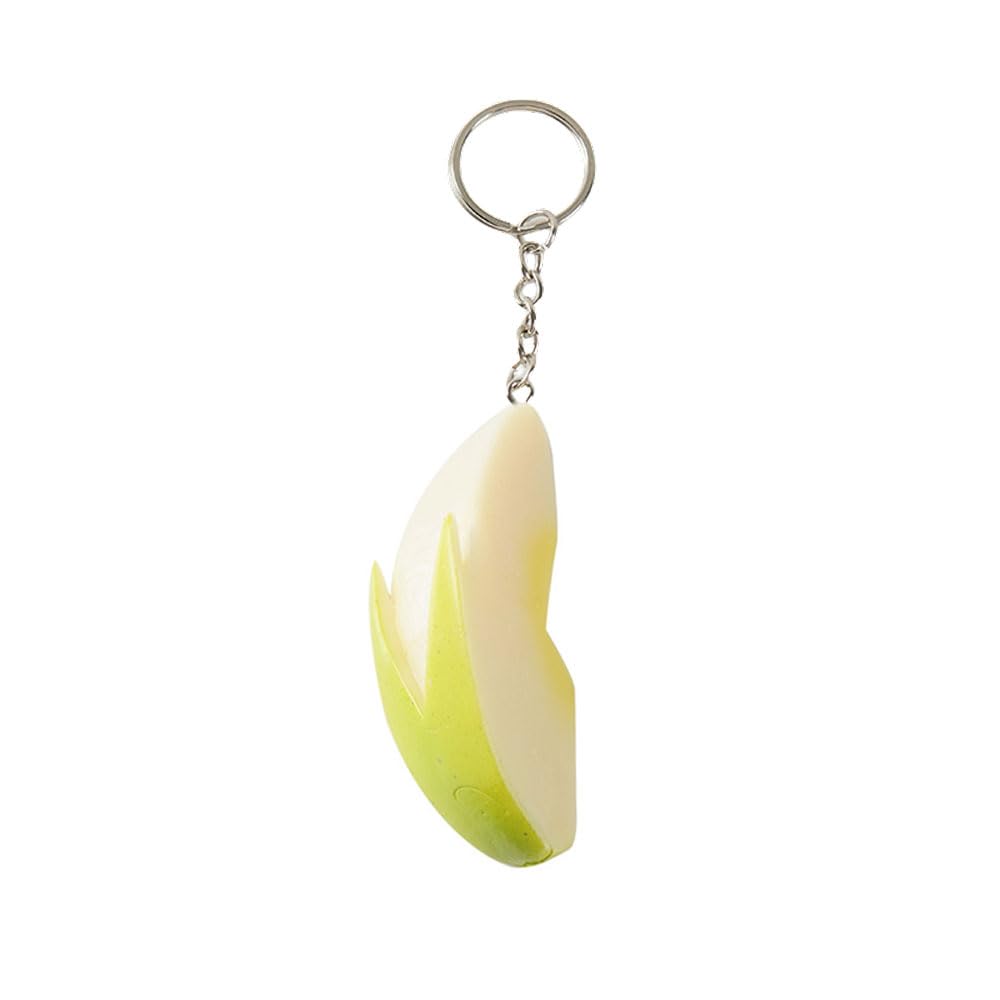 HSYHERE Men Women Creative Interesting Novelty Stylish Mini Simulated Food Orange Shrimp Keychain Key-ring Pendant