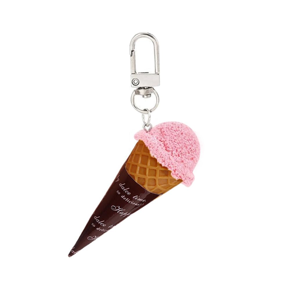 HSYHERE Men Women Creative Interesting Novelty Stylish Mini Simulated Food Orange Shrimp Keychain Key-ring Pendant