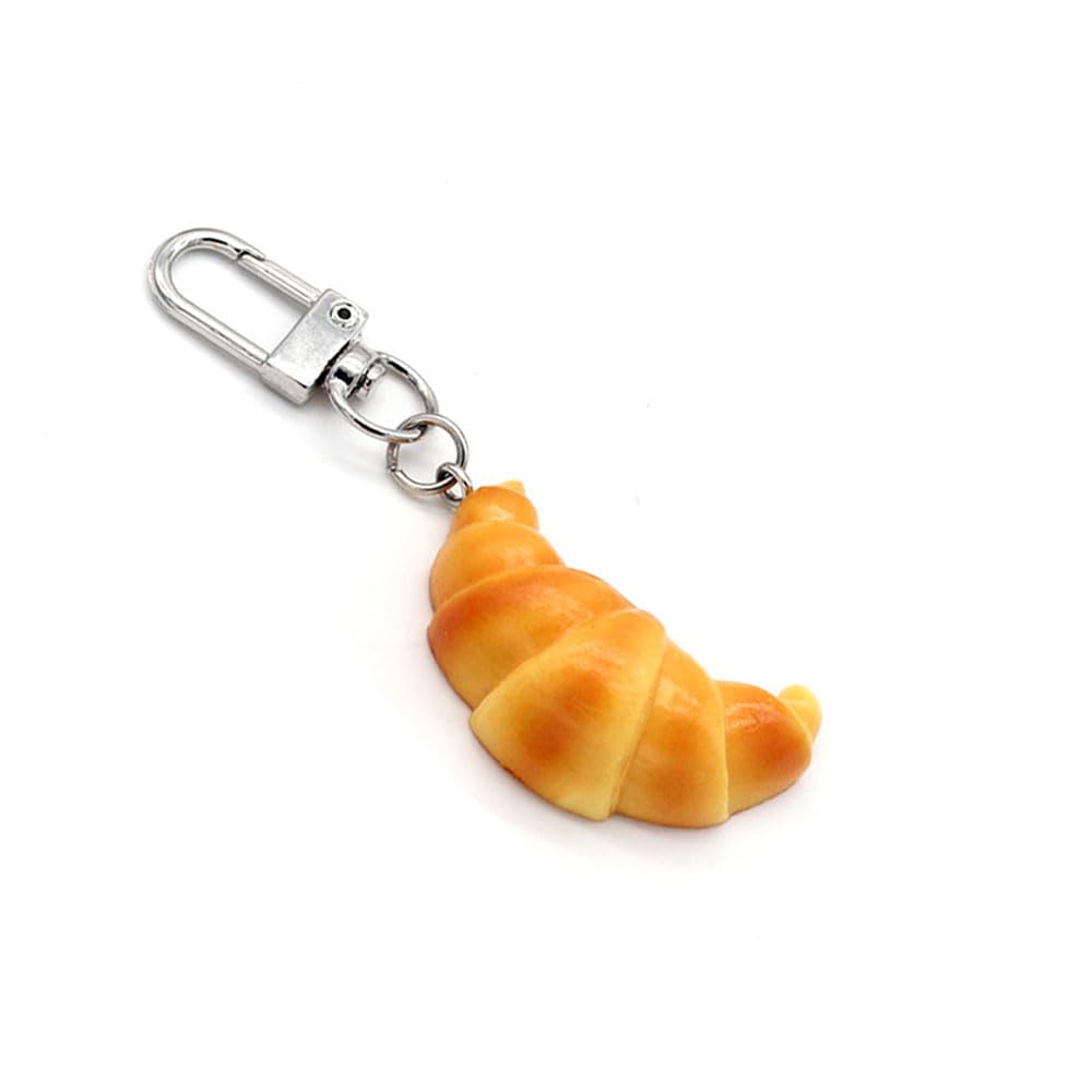HSYHERE Men Women Creative Interesting Novelty Stylish Mini Simulated Food Orange Shrimp Keychain Key-ring Pendant