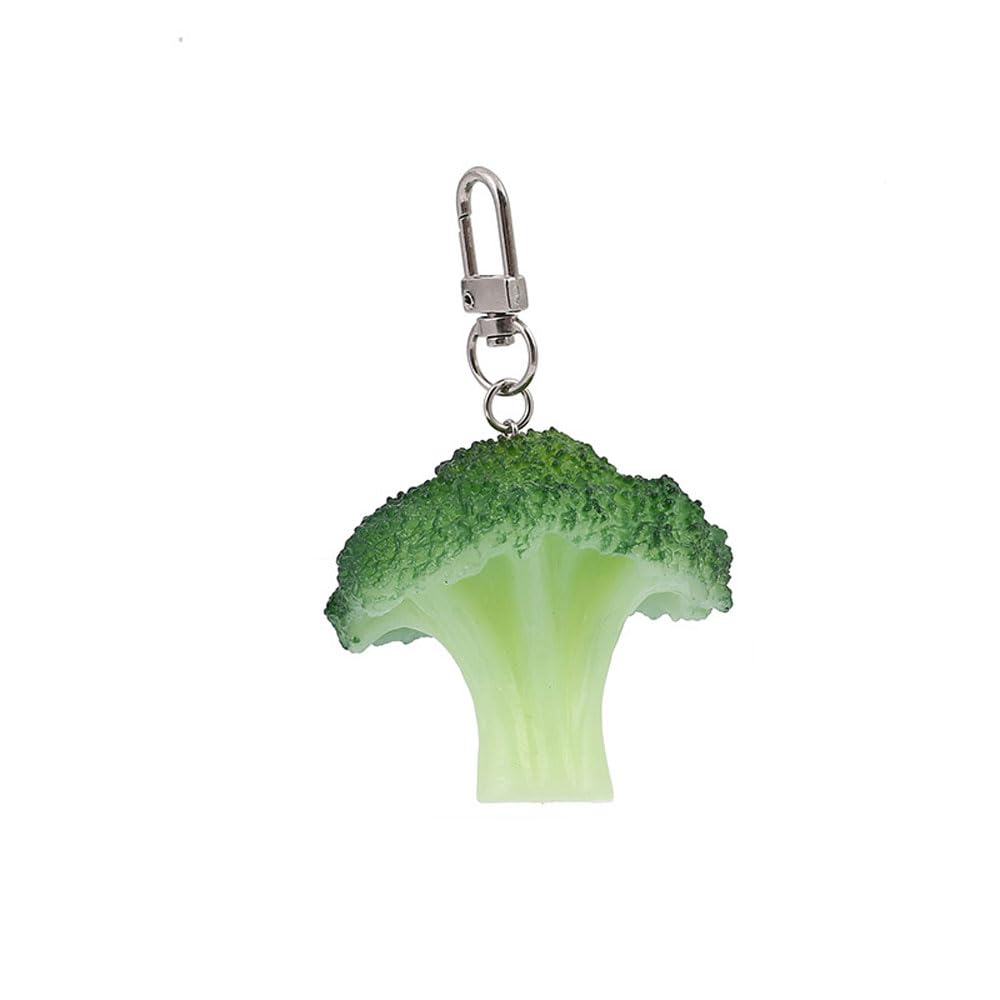 HSYHERE Men Women Creative Interesting Novelty Stylish Mini Simulated Food Orange Shrimp Keychain Key-ring Pendant