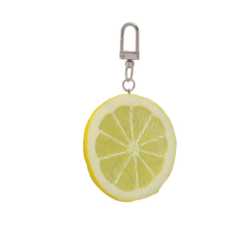 HSYHERE Men Women Creative Interesting Novelty Stylish Mini Simulated Food Fruit Shrimp Keychain Key-ring Pendant