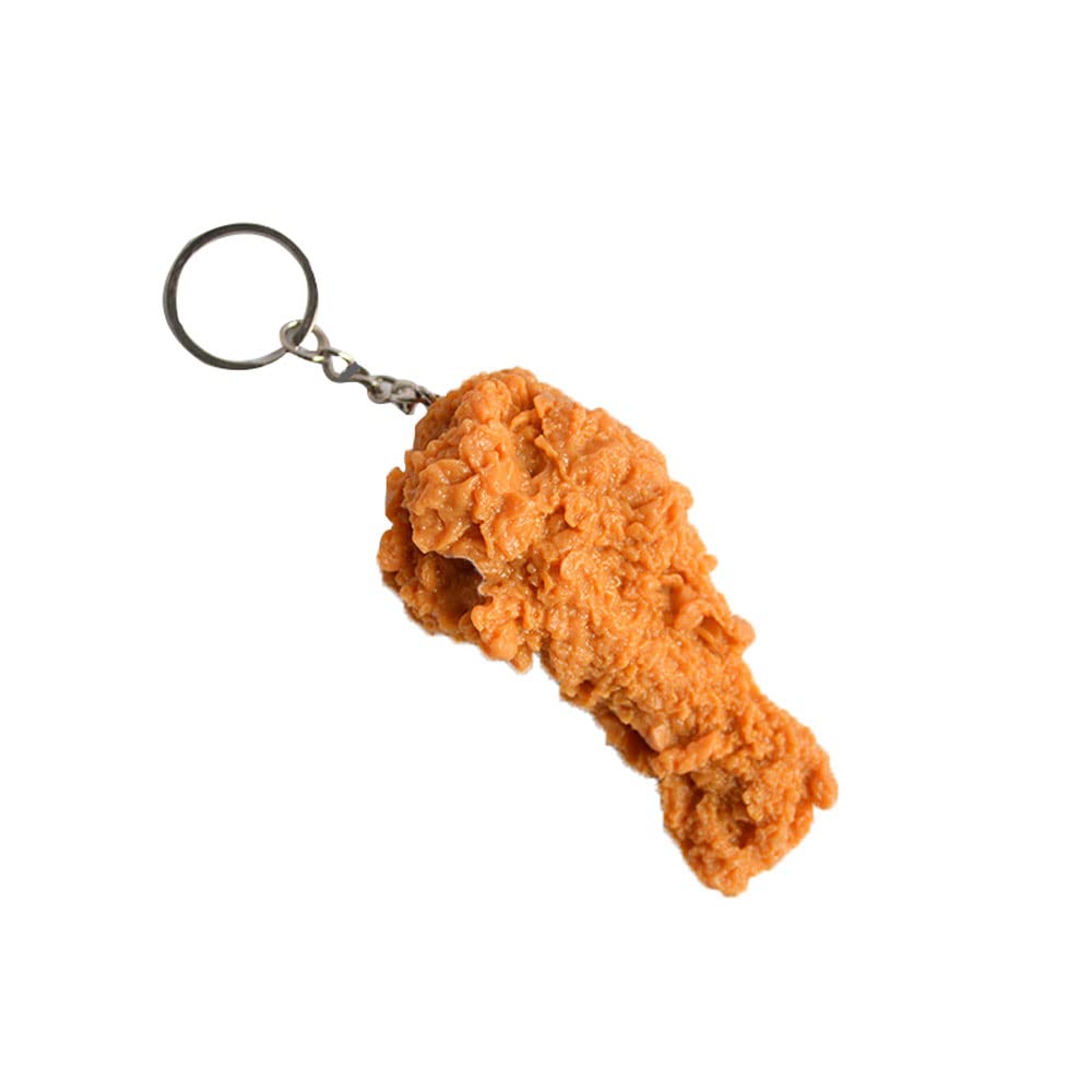 HSYHERE Men Women Creative Interesting Novelty Stylish Mini Simulated Food Orange Shrimp Keychain Key-ring Pendant