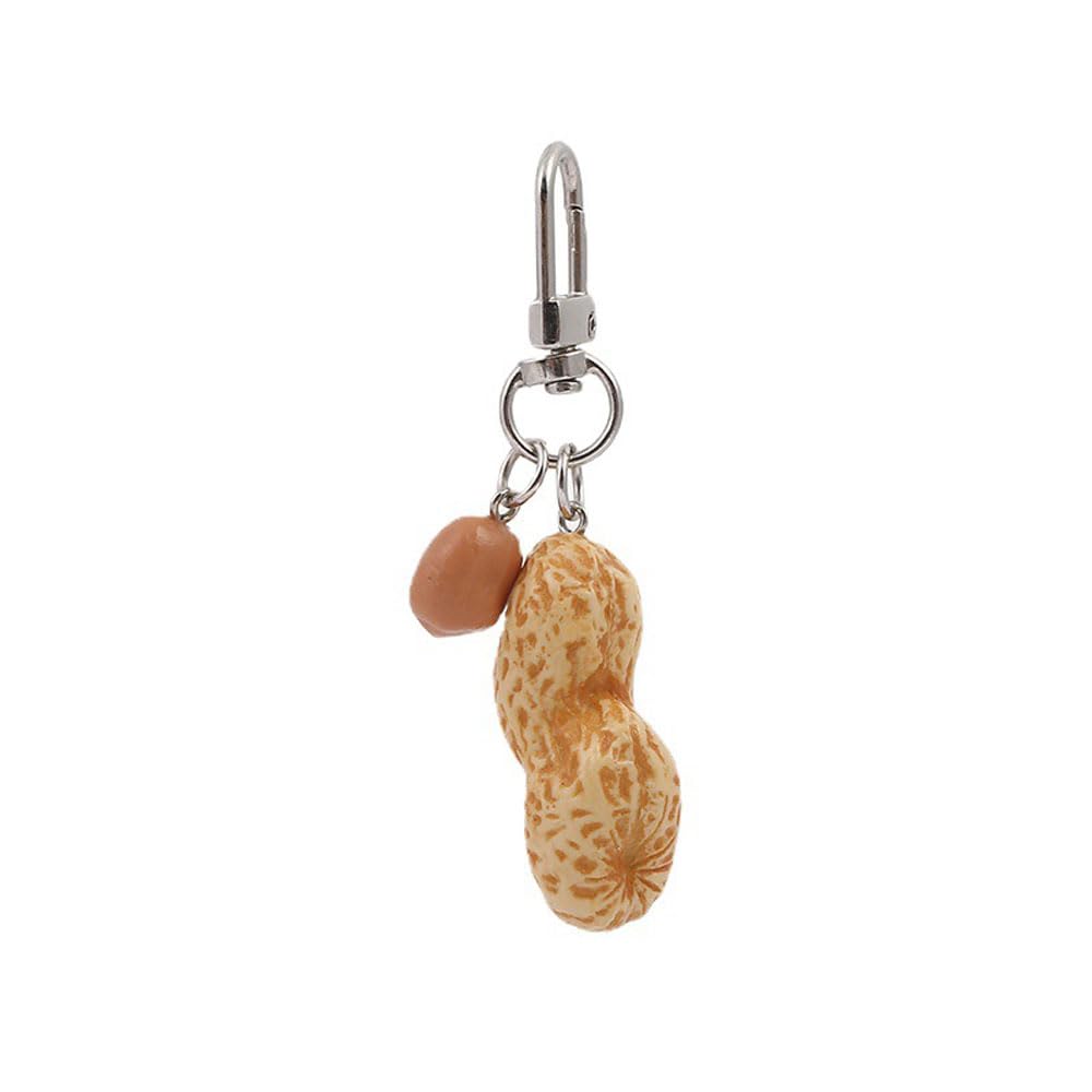 HSYHERE Men Women Creative Interesting Novelty Stylish Mini Simulated Food Orange Shrimp Keychain Key-ring Pendant