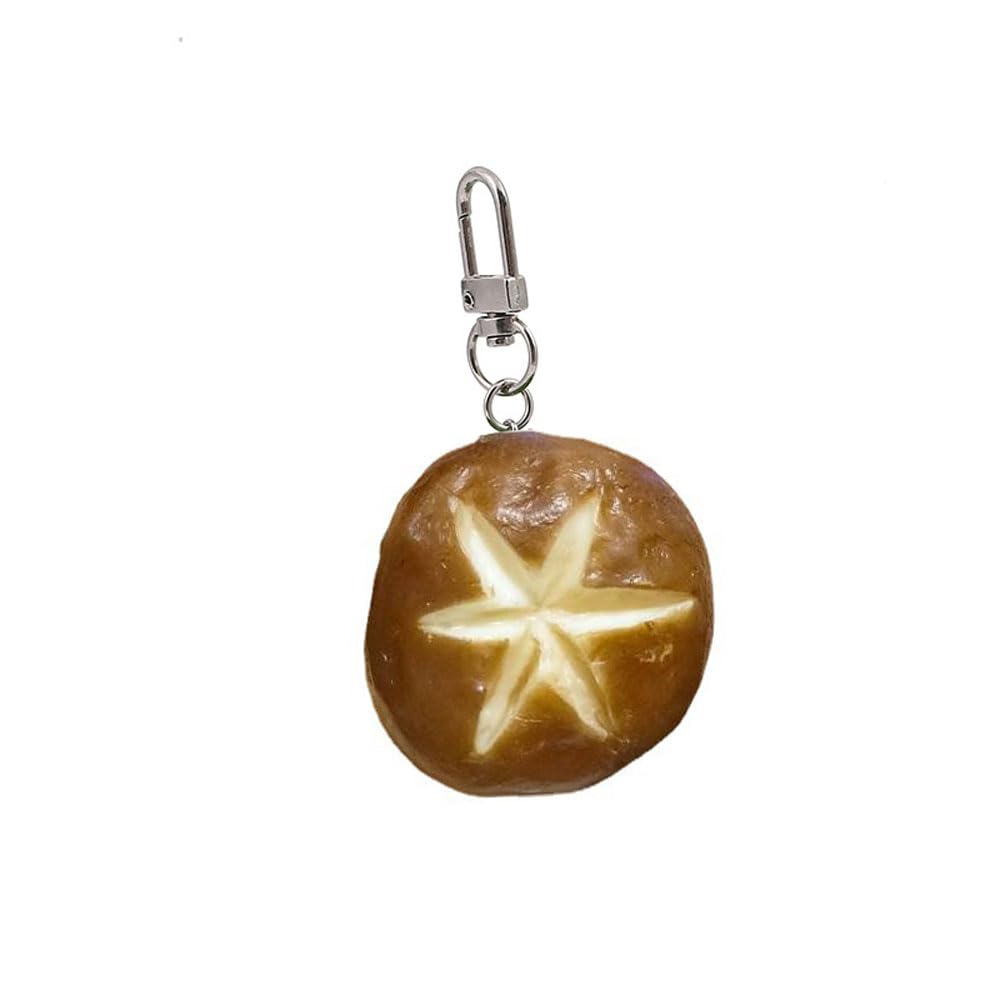 HSYHERE Men Women Creative Interesting Novelty Stylish Mini Simulated Food Orange Shrimp Keychain Key-ring Pendant