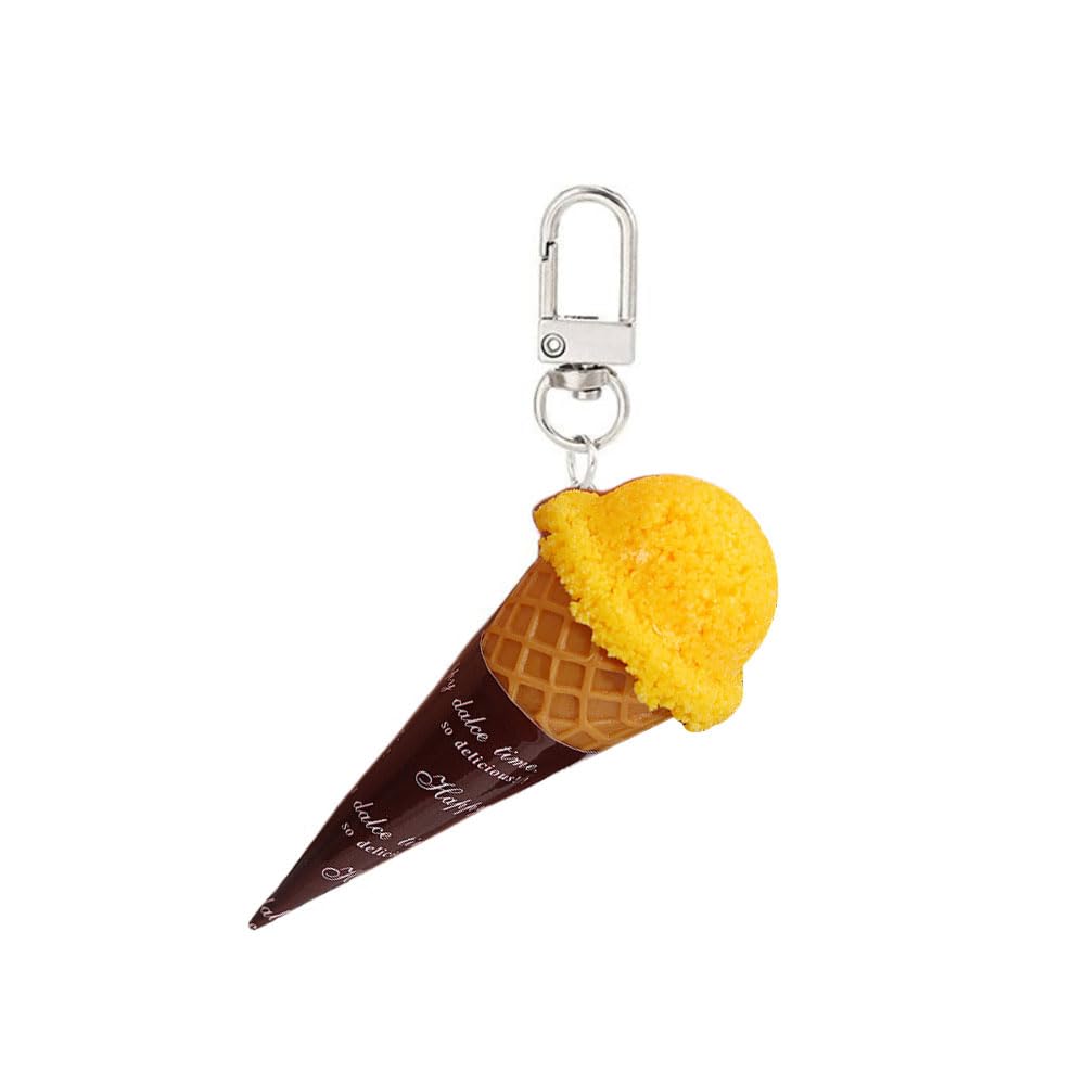 HSYHERE Men Women Creative Interesting Novelty Stylish Mini Simulated Food Orange Shrimp Keychain Key-ring Pendant