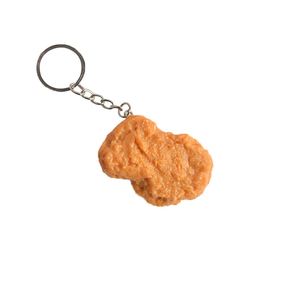 HSYHERE Men Women Creative Interesting Novelty Stylish Mini Simulated Food Orange Shrimp Keychain Key-ring Pendant