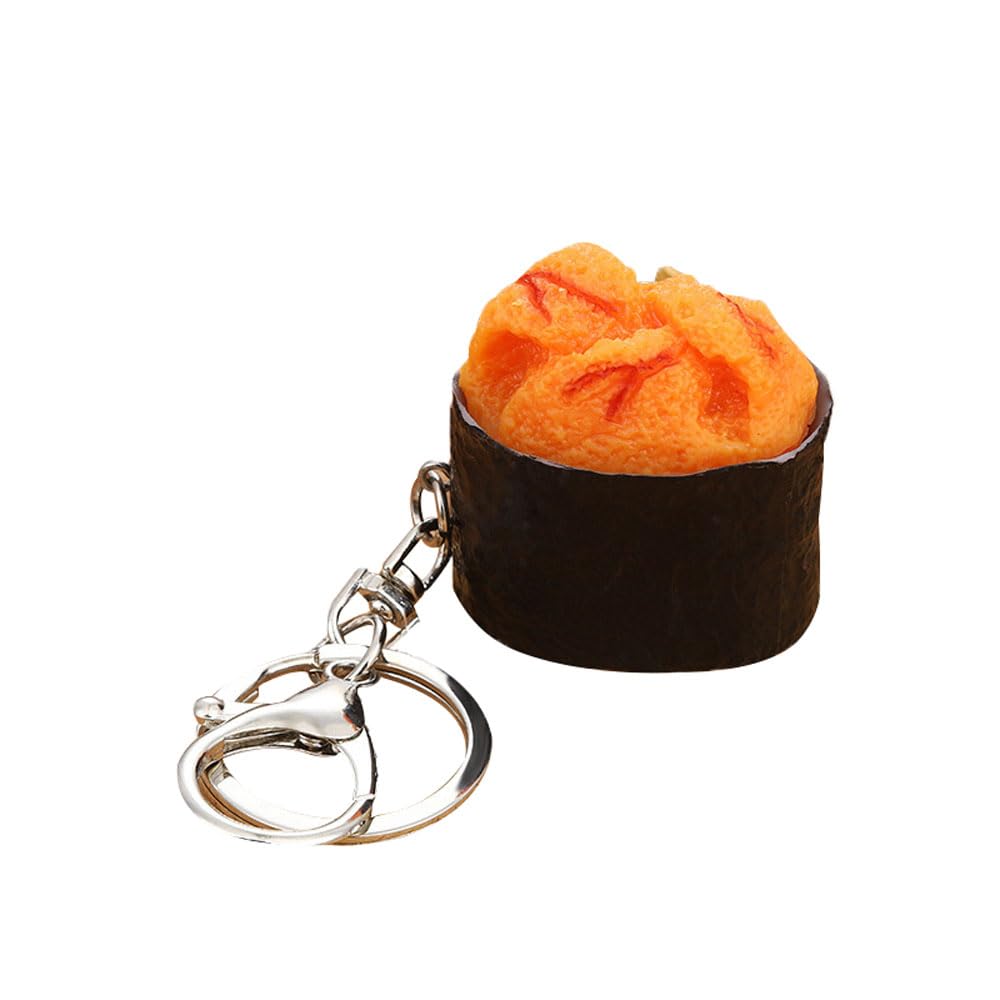 HSYHERE Men Women Creative Interesting Novelty Stylish Mini Simulated Food Fruit Shrimp Keychain Key-ring Pendant