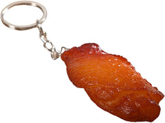 Imitation Food Keychain Fried Chicken Leg Nuggets Wing Keychain for Handbag Purse Car Accessories