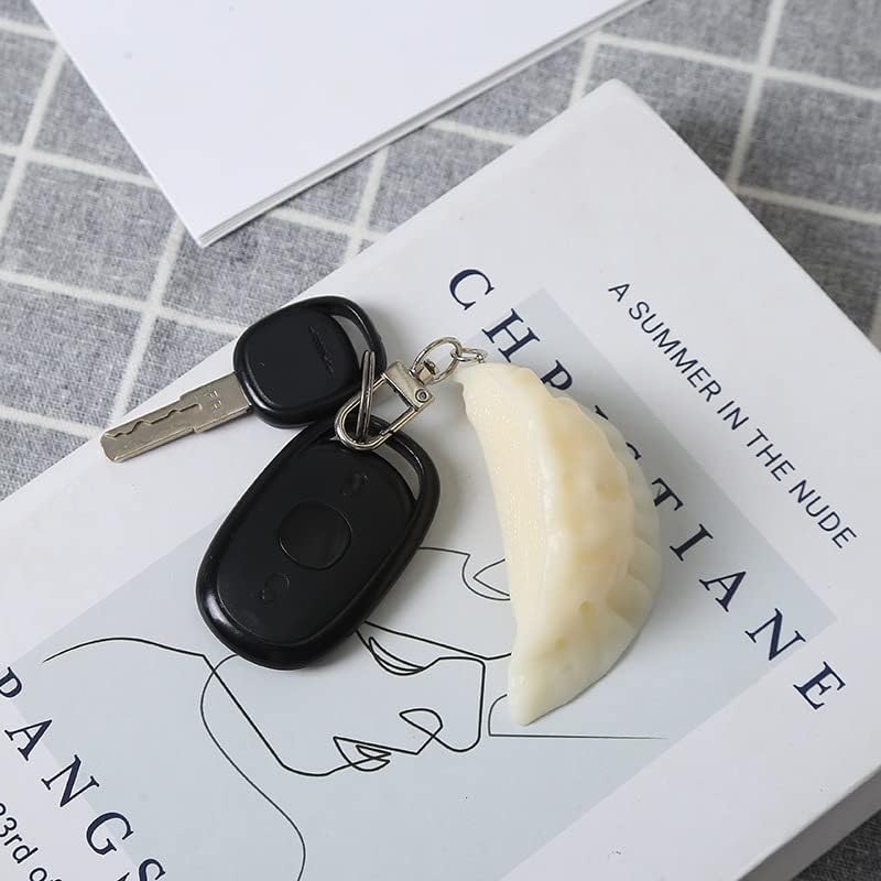HSYHERE Men Women Creative Interesting Novelty Stylish Mini Simulated Food Orange Shrimp Keychain Key-ring Pendant