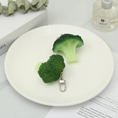 HSYHERE Men Women Creative Interesting Novelty Stylish Mini Simulated Food Orange Shrimp Keychain Key-ring Pendant