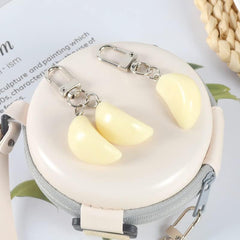 HSYHERE Men Women Creative Interesting Novelty Stylish Mini Simulated Food Orange Shrimp Keychain Key-ring Pendant