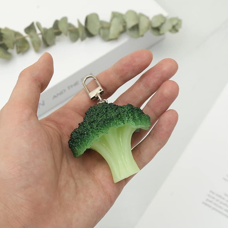 HSYHERE Men Women Creative Interesting Novelty Stylish Mini Simulated Food Orange Shrimp Keychain Key-ring Pendant