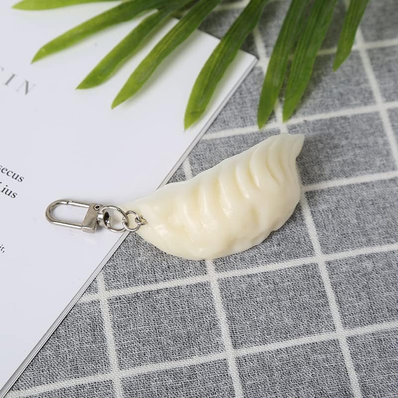 HSYHERE Men Women Creative Interesting Novelty Stylish Mini Simulated Food Orange Shrimp Keychain Key-ring Pendant