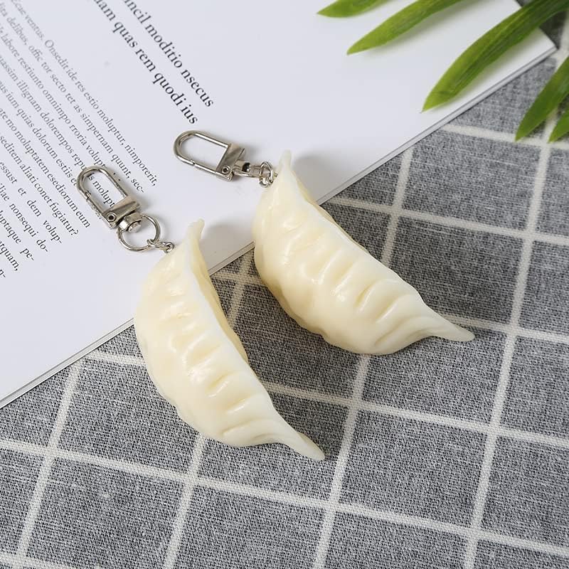 HSYHERE Men Women Creative Interesting Novelty Stylish Mini Simulated Food Orange Shrimp Keychain Key-ring Pendant