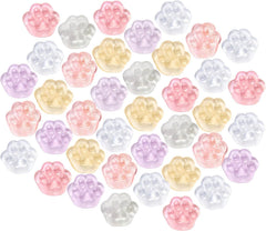 Miaopen 40pcs Mini Kawaii Cat Paw Squishy Toys for Kids, Transparent, Animal Theme, Squishy Toy, Squeeze-Toys, Ages 3+