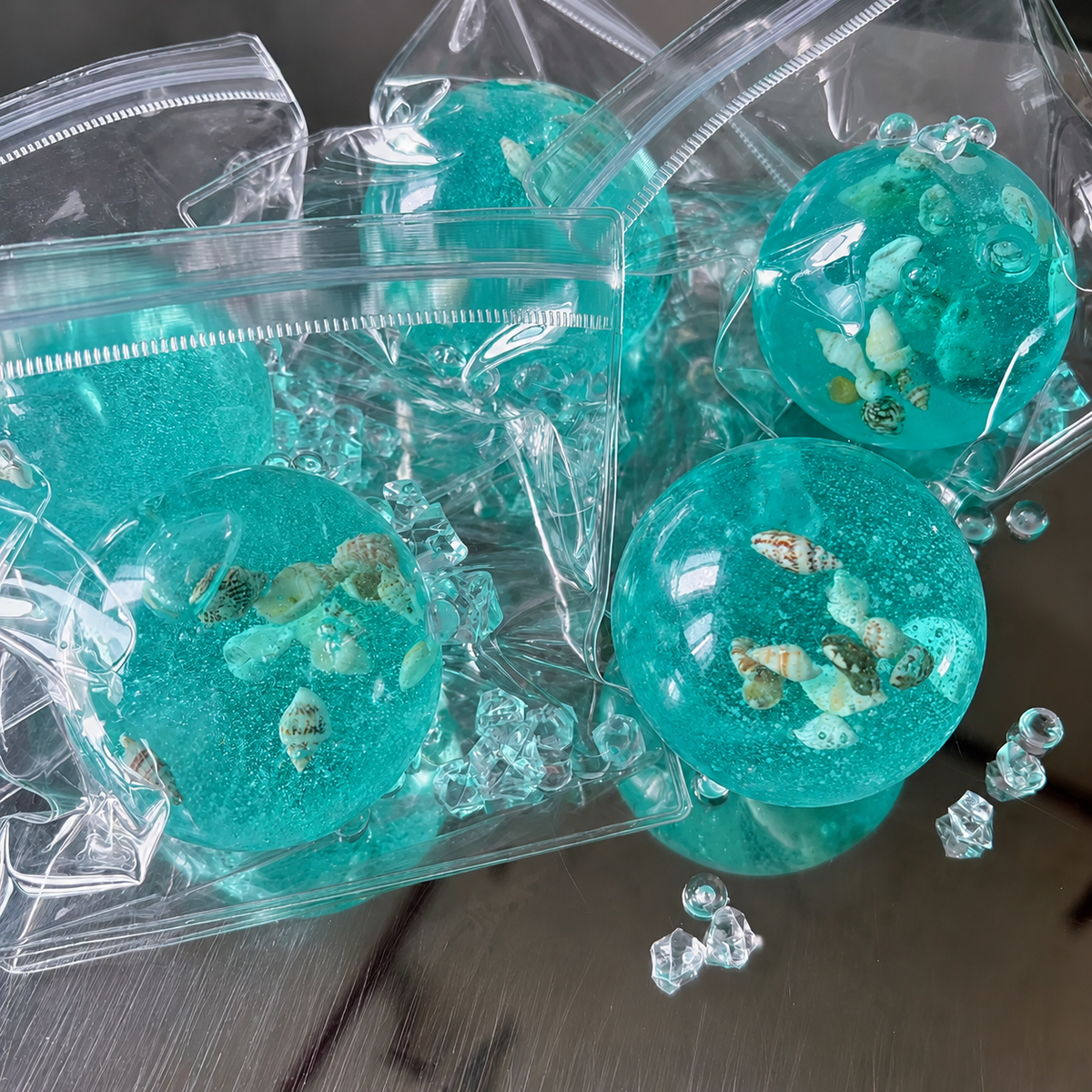 Blue Ocean Crystal Ball (Zero bounce-back) Squishy Fidget Toy